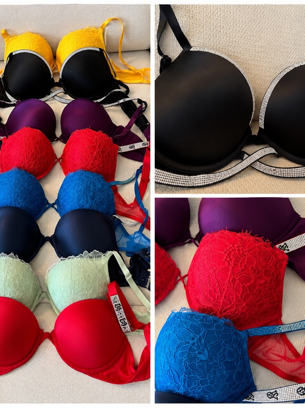 Victoria’s Secret Beautiful 8-Piece Push-Up Bra Bundle – Size 36B